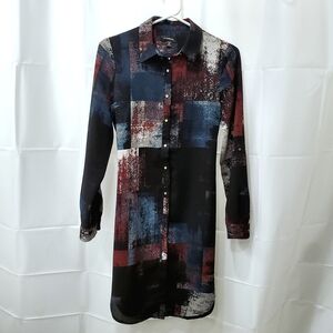 Le Chateau Abstract Shirt Dress
